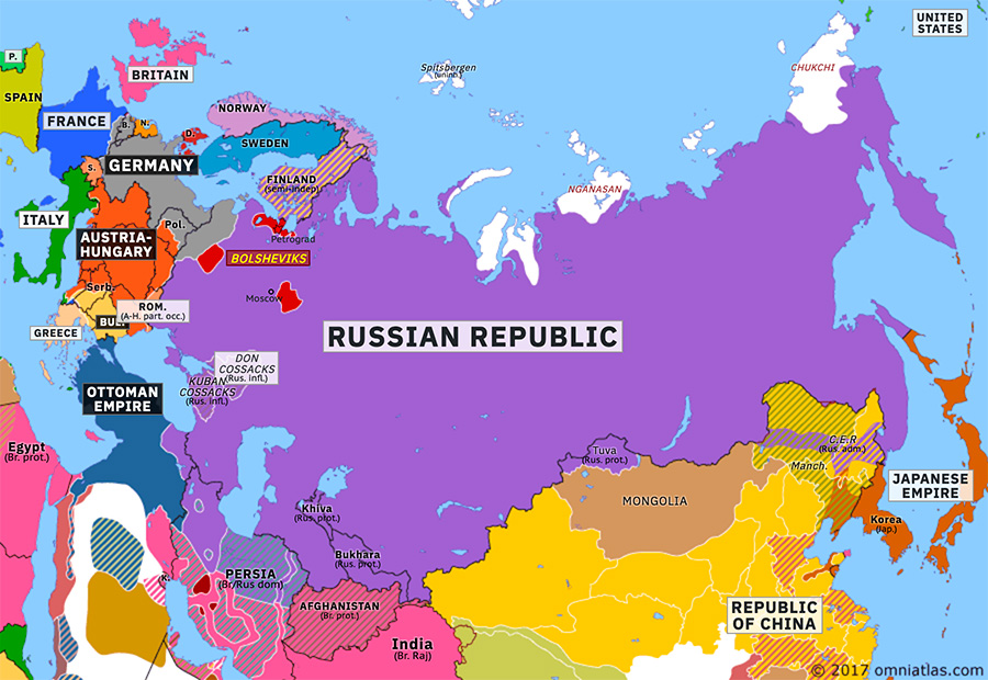 October Revolution Historical Atlas Of Northern Eurasia 7