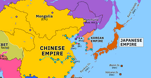 china and japan map Attack On Port Arthur Historical Atlas Of Asia Pacific 8 February 1904 Omniatlas china and japan map