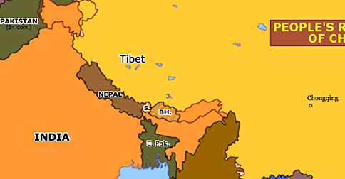 Chinese occupation of Tibet | Historical Atlas of East Asia (9 ...