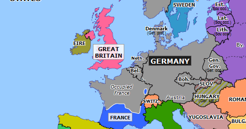 Fall Of France Historical Atlas Of Europe 21 June 1940 Omniatlas
