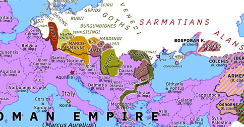 First Marcomannic War Historical Atlas Of Europe 27 August 170
