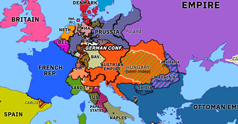 March Revolutions Historical Atlas Of Europe 21 March 1848 Omniatlas