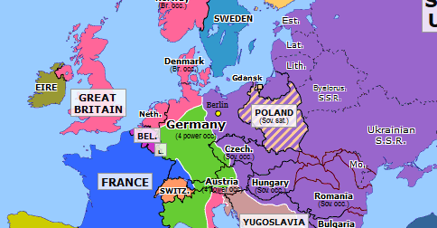 German Surrender Historical Atlas Of Europe 14 May 1945
