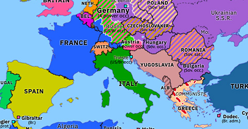 Paris Peace Treaties Historical Atlas Of Europe 10 February