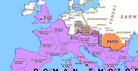 Agri Decumates Historical Atlas Of Europe 24 October 79 Ad