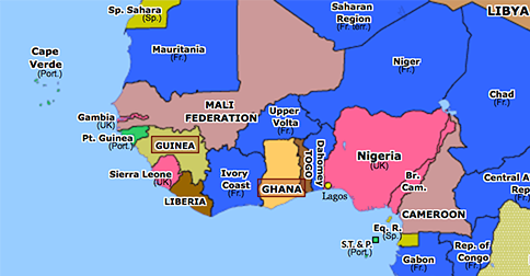 French Withdrawal From West Africa Historical Atlas Of Sub
