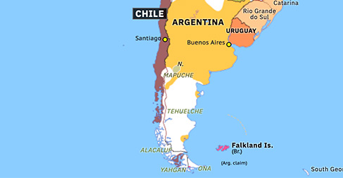 map of chile south america Partition Of Patagonia Historical Atlas Of South America 23 map of chile south america