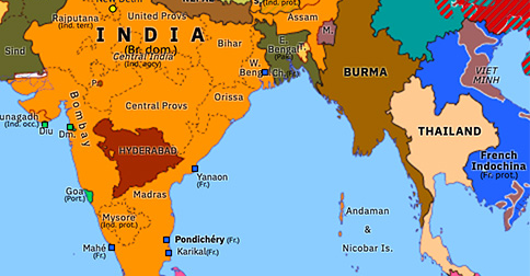 Independence of Burma | Historical Atlas of Southern Asia (4 January ...