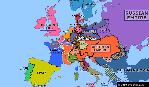 Holy Alliance | Historical Atlas of Europe (26 September 1815) | Omniatlas