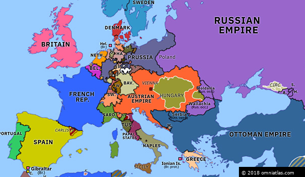 Vienna Uprising Historical Atlas Of Europe 29 October 1848 Omniatlas   Europe18481029 MK93IK1 