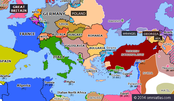 Treaty of Trianon | Historical Atlas of Europe (4 June 1920) | Omniatlas