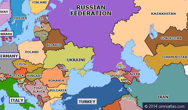 Russia And Post Soviet States Map - Map