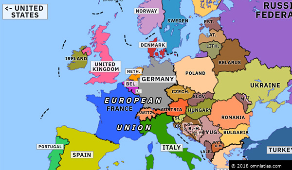 European Union Historical Atlas Of Europe 1 November 1993