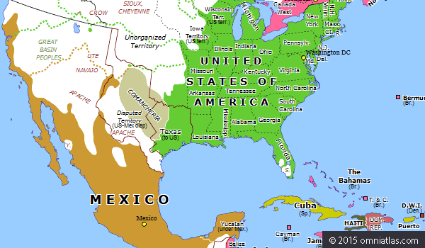 Map Of The Usa In 1845 Zone Map | Images and Photos finder