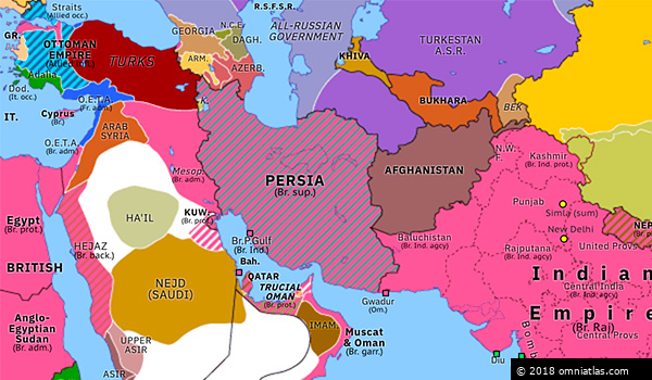 Turkish War Of Independence Historical Atlas Of Southern Asia 27   Southern Asia19191227 