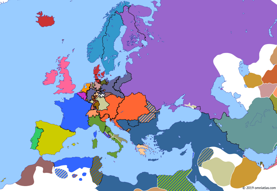 Annexation Of The Two Sicilies Historical Atlas Of Europe 22 October   Europe18601022 