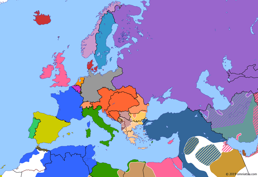 Historical Atlas Of Europe 31 July 1913 Omniatlas