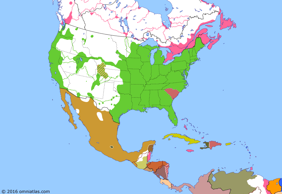 Historical Atlas Of North America 20 December 1860 Omniatlas