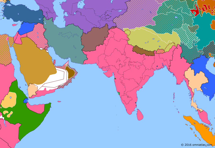 Historical Atlas Of Southern Asia 22 December 1939 Omniatlas